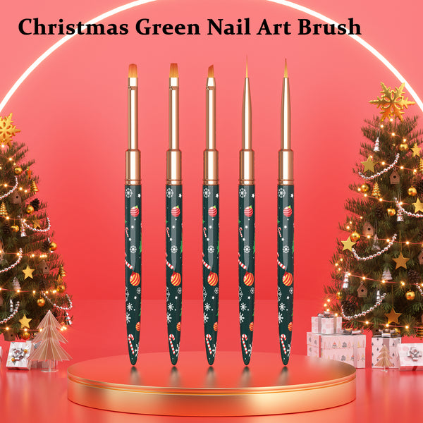 Christmas Tree Themed Nailart Brushes Set