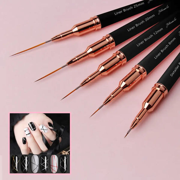 5 Pcs Nail Art Liner Brushes Set